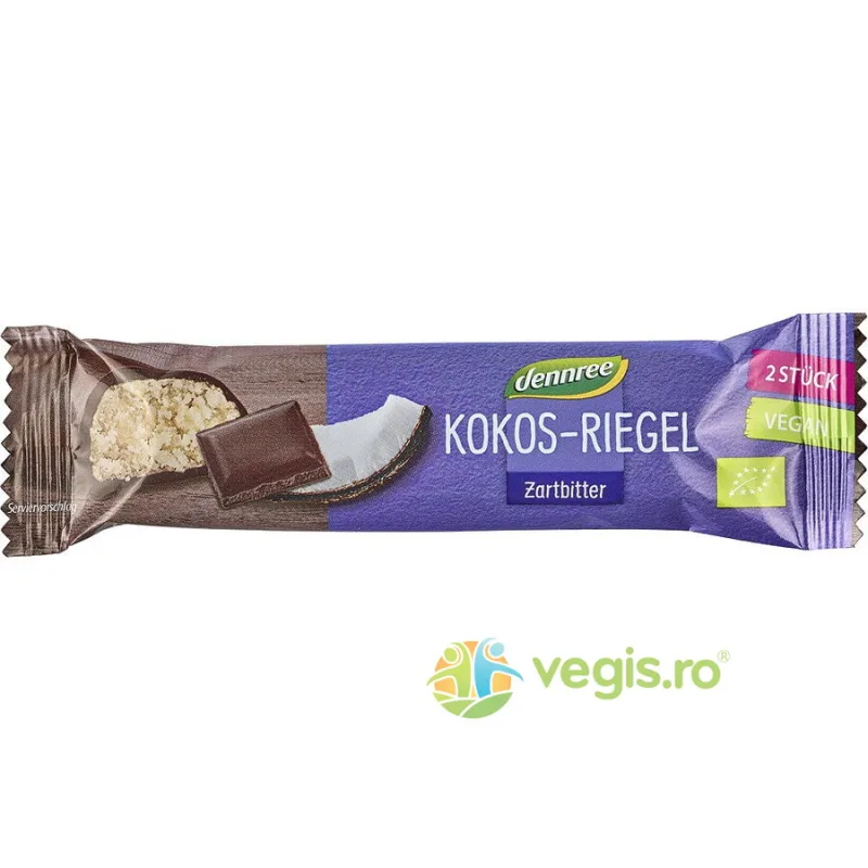 Baton de Cocos cu Glazura de Ciocolata Amaruie Ecologic/Bio 40g Dennree — preț și oferte
