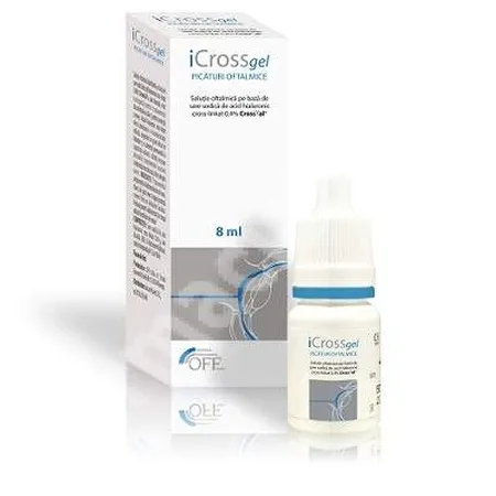 Soluție oftalmică lubrifianță iCrossgel, 8 ml, Off Italia OFFHEALTH — preț și oferte
