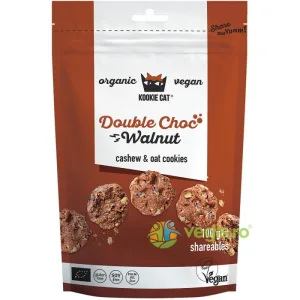 Cookies (Fursecuri) cu Ciocolata si Nuci fara Gluten Kookie Cat Ecologice/Bio 100g