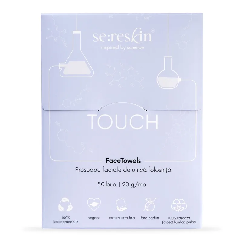 Prosoape faciale de unica folosinta Touch Face Towels, 50 bucati, Se:Reskin — preț și oferte