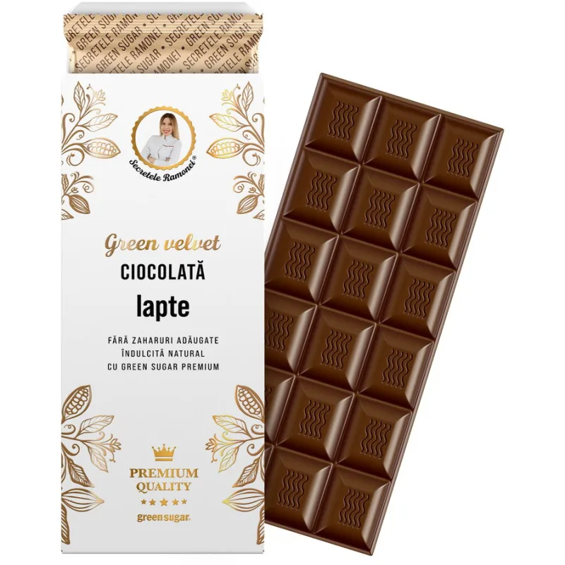 Green Velvet Ciocolata cu Lapte Secretele Ramonei 100g REMEDIA — preț și oferte