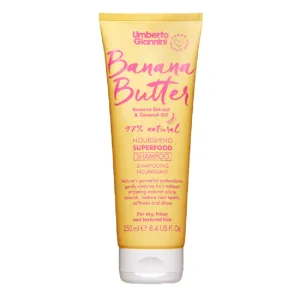 Sampon hranitor pentru par uscat, frizzy si texturat, Banana Butter, 250 ml, Umberto Giannini