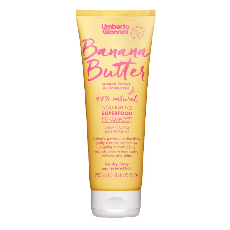 Sampon hranitor pentru par uscat, frizzy si texturat, Banana Butter, 250 ml, Umberto Giannini — preț și oferte