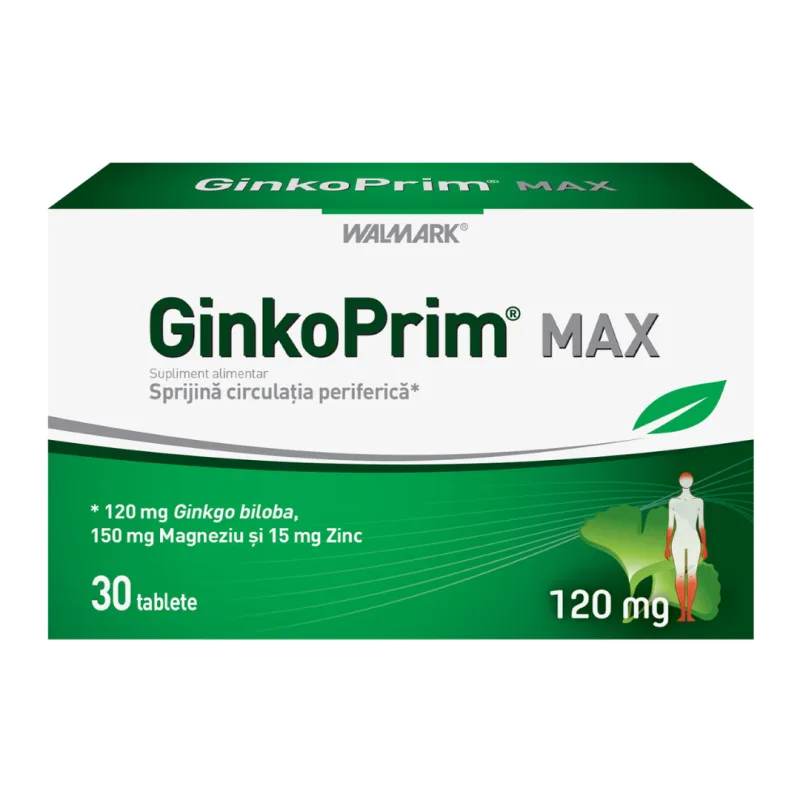 GinkoPrim Max, 120 mg, 30 tablete, Walmark — preț și oferte
