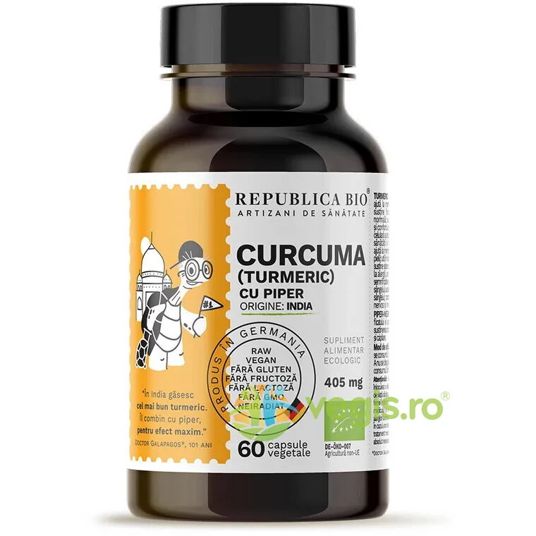 Curcuma Ecologica/Bio 60cps REPUBLICA BIO — preț și oferte