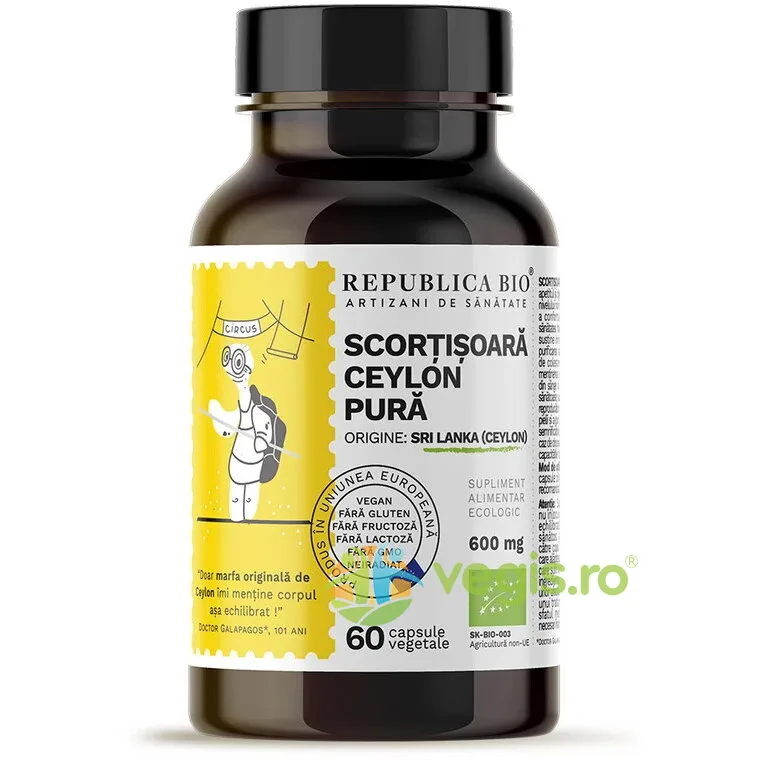 Scortisoara Ceylon Pura Ecologica/Bio 60cps REPUBLICA BIO — preț și oferte