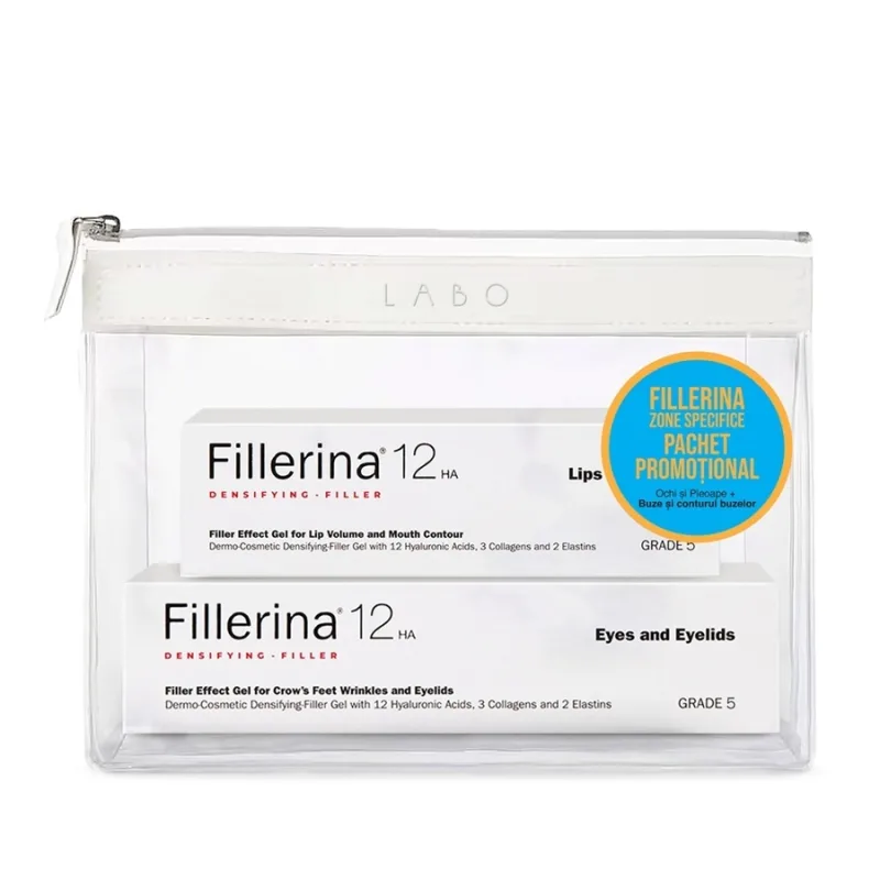 Pachet Fillerina 12HA Grad 5 pentru ochi și buze, 15 ml + 7 ml Labo Cosprophar Suisse — preț și oferte