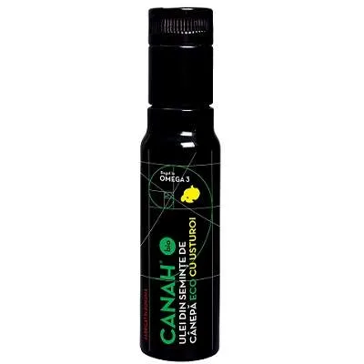 Ulei ECO din seminte de canepa cu usturoi, 100ml, Canah — preț și oferte