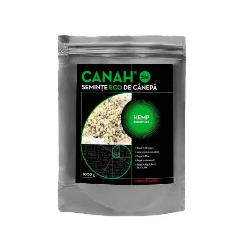 Seminte decorticate ECO de canepa, 1000g, Canah — preț și oferte