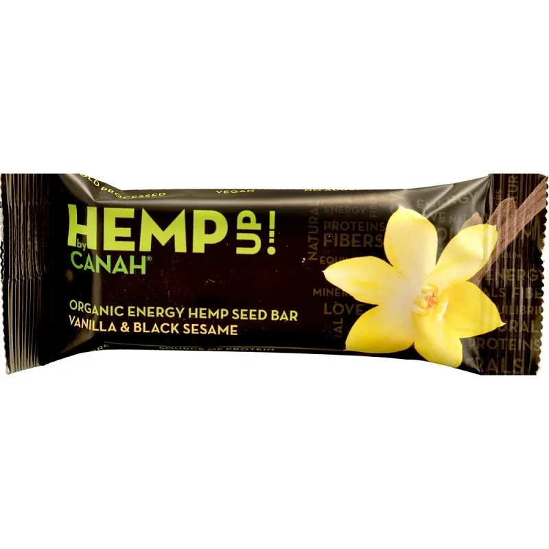 Baton din seminte de canepa cu vanilie si susan ECO, 48g, Canah — preț și oferte