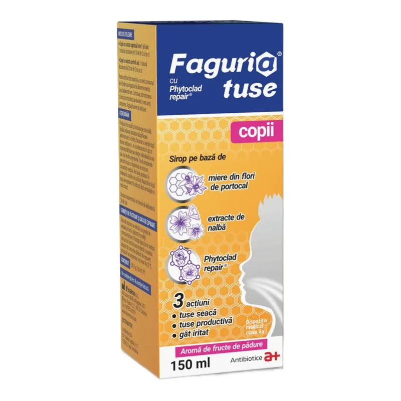 Sirop de tuse pentru copii Faguria, 150 ml, Antibiotica SA ANTIBIOTICE SA — preț și oferte