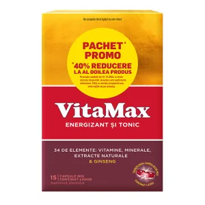 Pachet Vitamax, 15 capsule moi + 15 capsule moi, Perrigo