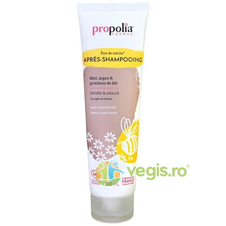 Balsam de Par Bio cu Miere, Ulei de Argan si Proteine de Grau 150ml PROPOLIA — preț și oferte