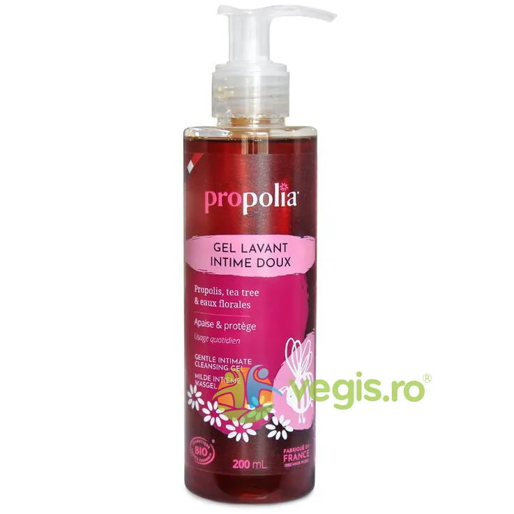 Gel Delicat Bio pentru Igiena Intima cu Propolis, Tea Tree si Ape Florale 200ml PROPOLIA — preț și oferte