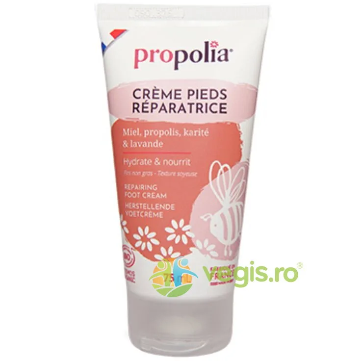 Crema Reparatoare pentru Picioare cu Miere, Propolis, Unt de Shea si Lavanda Bio 75ml — preț și oferte
