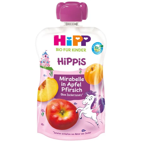 HIPPIS ECO prune mirabelle cu mar si piersica x100gr — preț și oferte