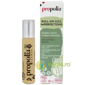 Roll-on SOS Bio pentru Imperfectiuni cu Propolis, Miere si 6 Uleiuri Esentiale 15ml