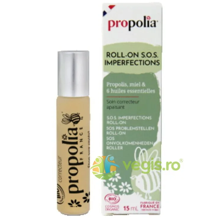 Roll-on SOS Bio pentru Imperfectiuni cu Propolis, Miere si 6 Uleiuri Esentiale 15ml PROPOLIA — preț și oferte