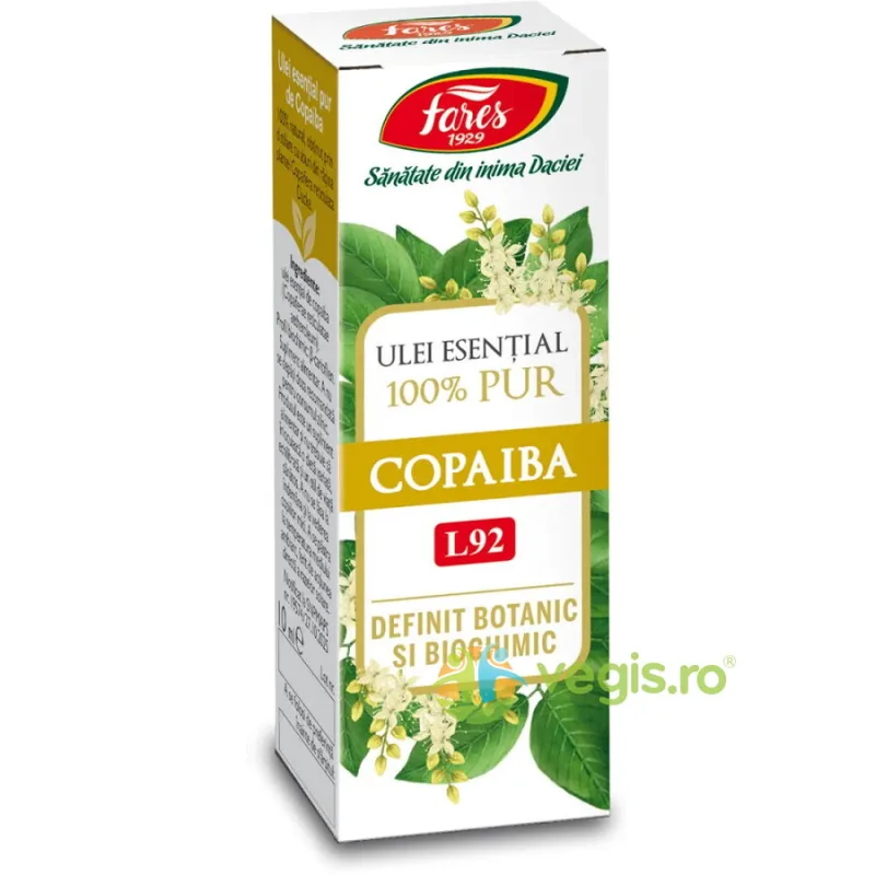 Ulei Esential Pur de Copaiba 10ml FARES — preț și oferte