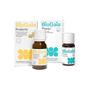 Pachet Protectis probiotice pentru copii, 10 ml + Pharax D3 picături orale probiotice, 5 ml, BioGaia