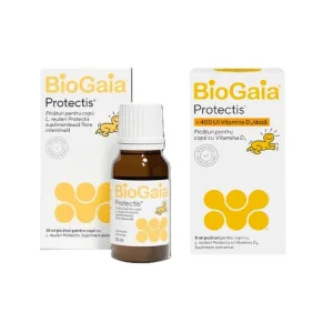 Pachet Protectis probiotice pentru copii, 10 ml + Protectis cu vitamina D3 400 UI, 5 ml, BioGaia