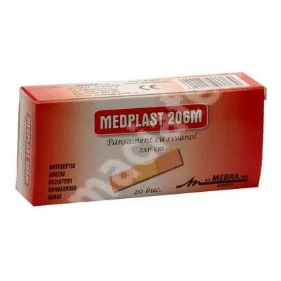 Mebra Medplast Pansament cu Rivanol 2 x 6 cm, 20 bucăți — preț și oferte