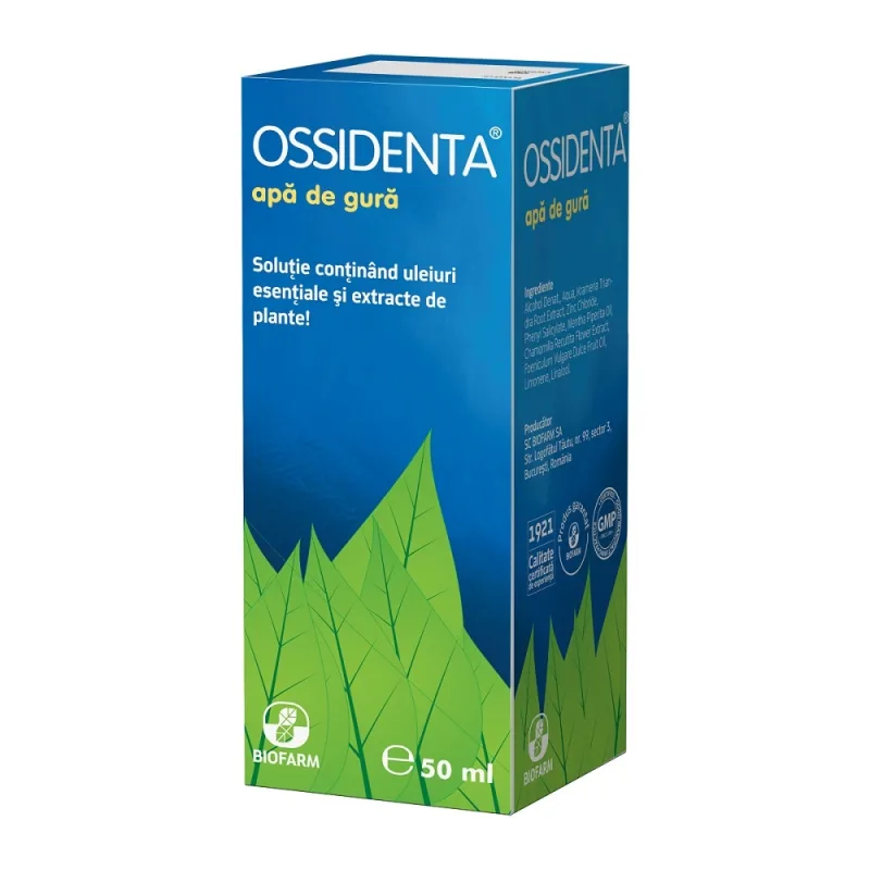 Biofarm Ossidenta Apă de Gură, 50 ml — preț și oferte