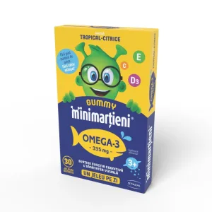 Minimarțieni Gummy Omega 3, 30 jeleuri