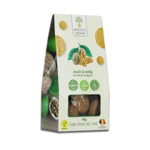 Govinda Biscuiți Vegani cu Nucă și Ovăz, 80 g