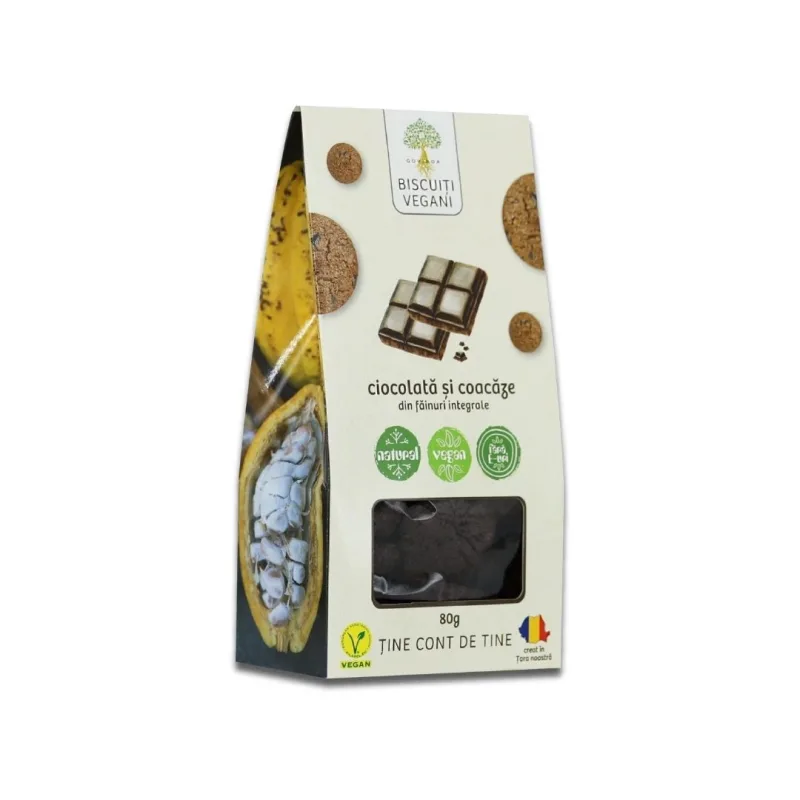 Govinda Biscuiți Vegani cu Ciocolată și Coacăze, 80 g — preț și oferte