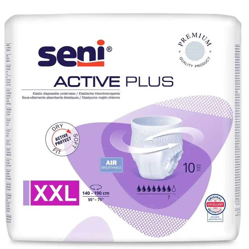 Seni Active Plus Chiloți Absorbanți pentru Adulți, XXL, 10 bucăți — preț și oferte