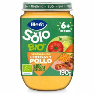 Hero Baby Solo Meniu Bio de Legume, Orez, Carne de Pui și Linte, de la 6 luni, 190 g