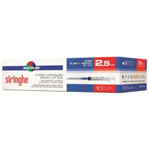 Master-Aid Seringi Sterile de Unică Folosință cu Ac, 2,5 ml, 10 bucăți