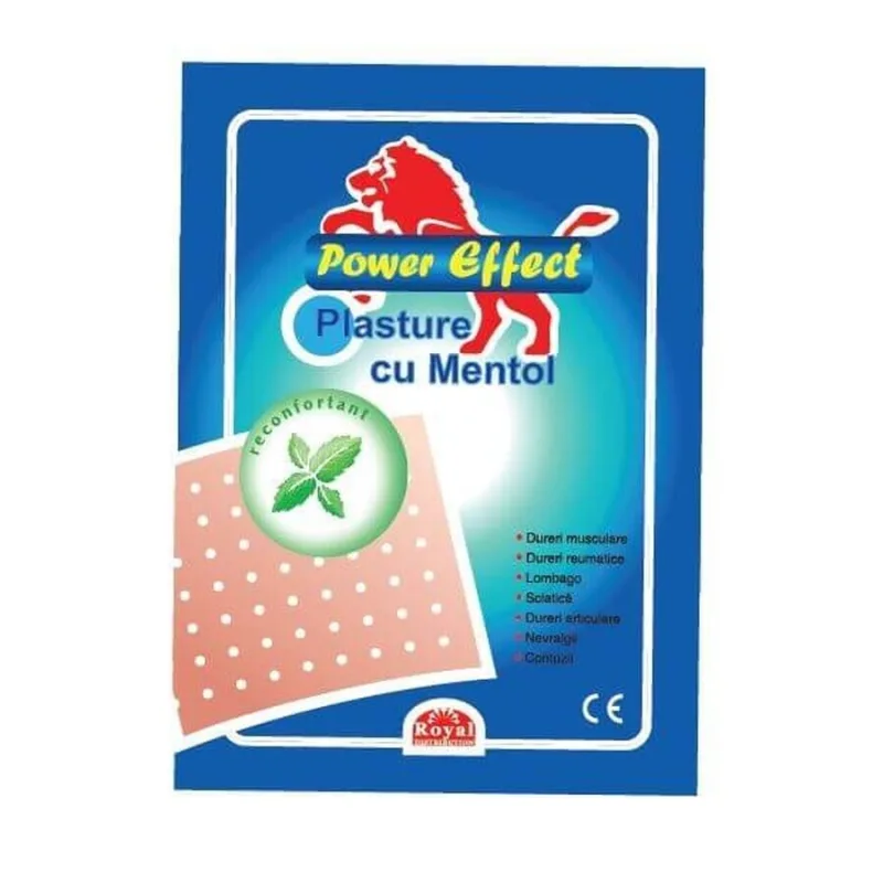 Power Effect Plasture Antireumatic cu Mentol, 12 x 18 cm Besins Healthcare — preț și oferte