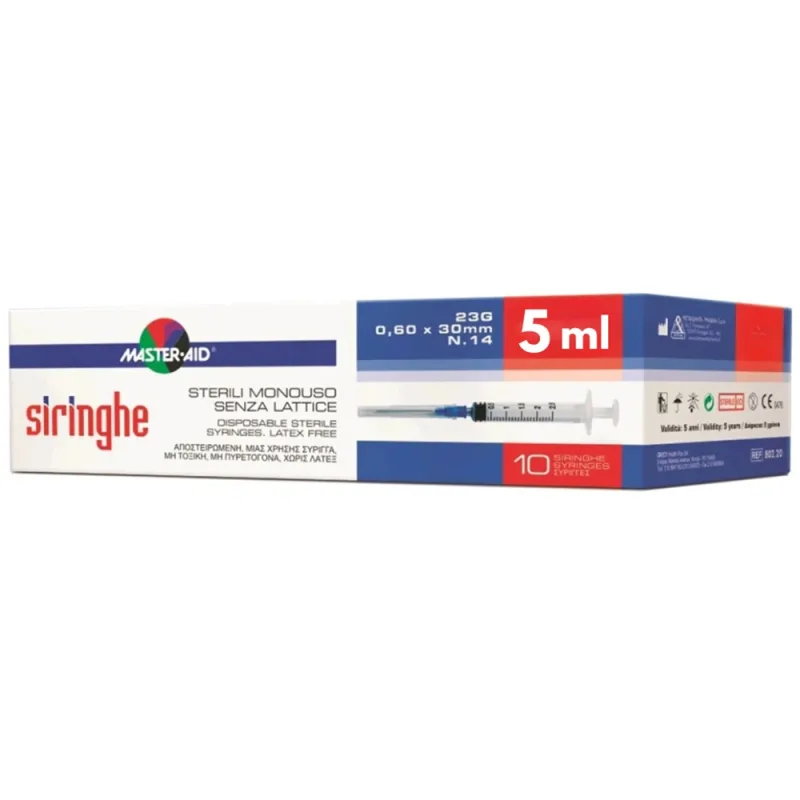 Master-Aid Seringi Sterile de Unică Folosință cu Ac, 5 ml, 10 bucăți — preț și oferte