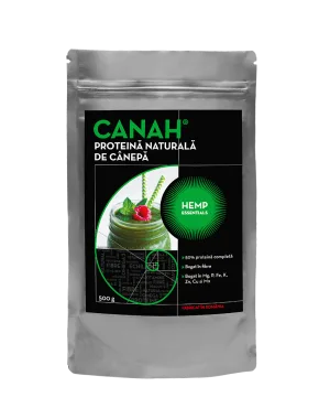 Pudra proteica de canepa, 500g, Canah