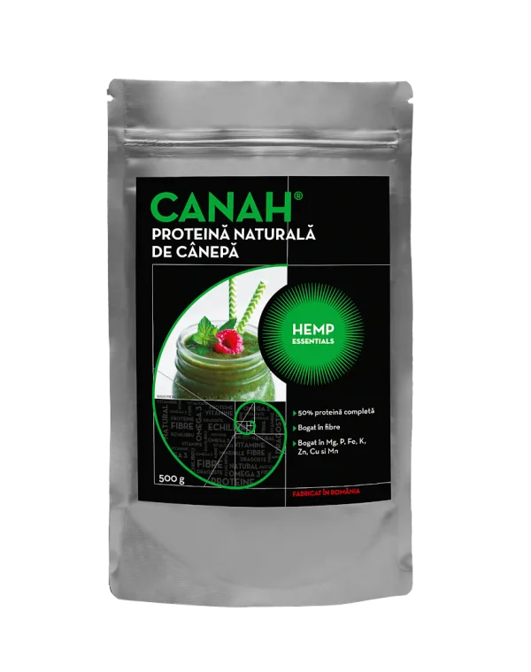 Pudra proteica de canepa, 500g, Canah — preț și oferte