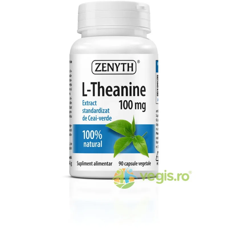 L-Theanine (L-Teanina) 100mg 90cps vegetale Zenyth — preț și oferte