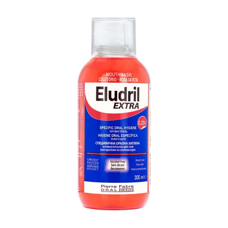 Apa de gura antibacteriana 0.2%CHX Extra, 300ml, Eludril — preț și oferte