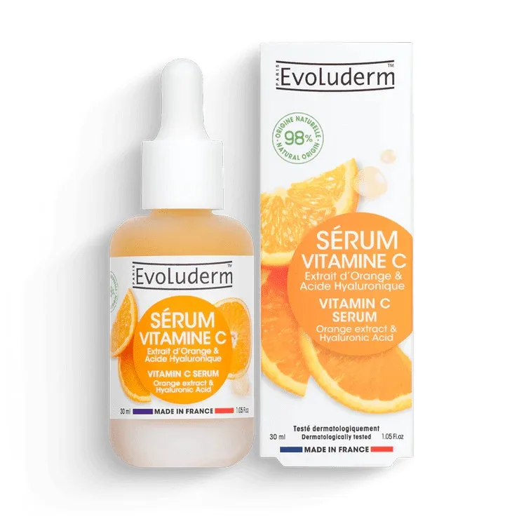 Ser Vitamina C cu extract de portocale si acid hyaluronic, 30ml, Evoluderm — preț și oferte
