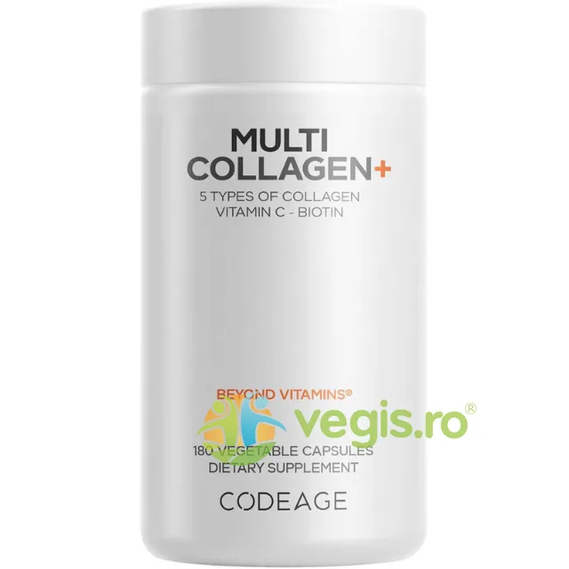 Multi Collagen+, Formula Premium cu 5 Tipuri de Colagen Hidrolizat 180cps CODEAGE — preț și oferte