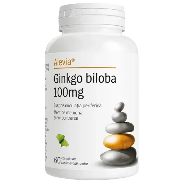Alevia Ginkgo biloba 100mg 60 comprimate — preț și oferte