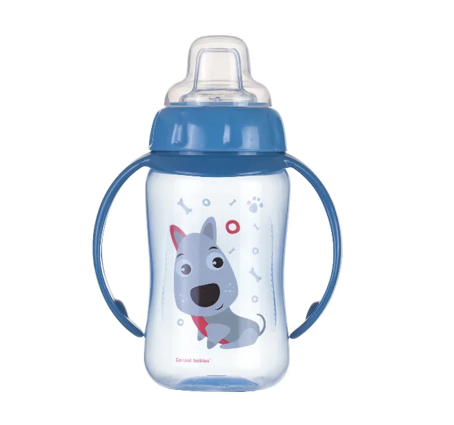 CN 56/512_ORA CANITA ANTRENAMENT SILICON, CUTE ANIMALS DOG, 6+ LUNI X 320ML BUC CANPOL CANPOL BABIES — preț și oferte