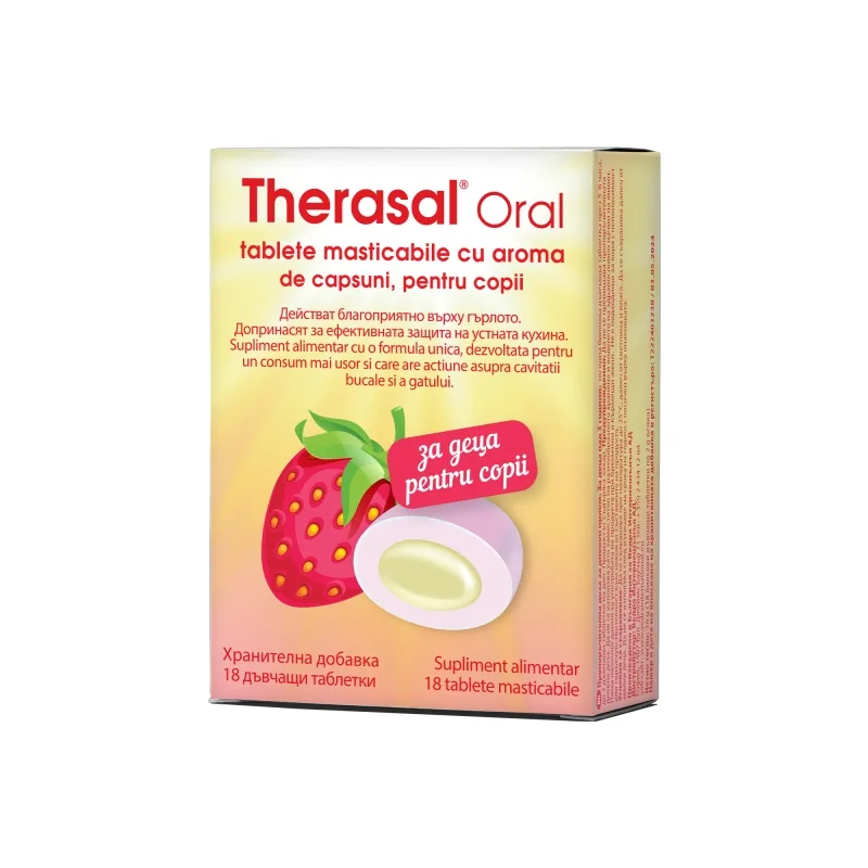 Therasal Oral aroma capsuni pentru copii  18 tb. mast. Vedra — preț și oferte