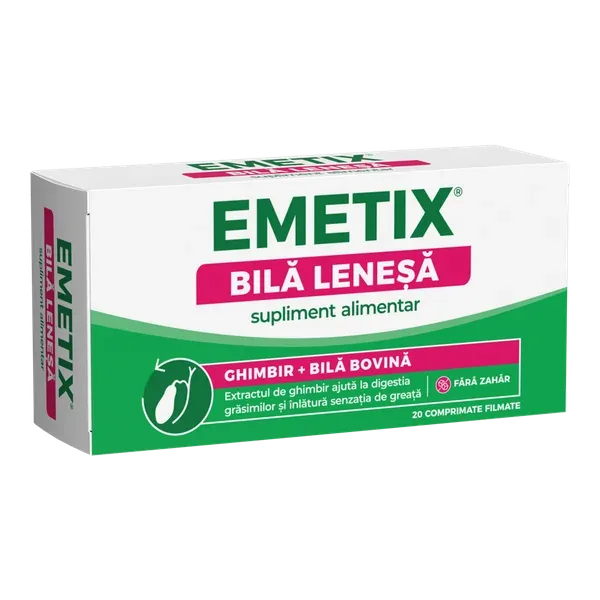 Emetix Bila lenesa  20 compr. film. Fiterman — preț și oferte