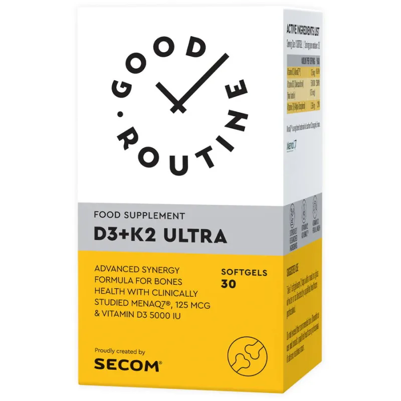 Daily D3+K2 Ultra 30cps moi Secom, GOOD ROUTINE — preț și oferte