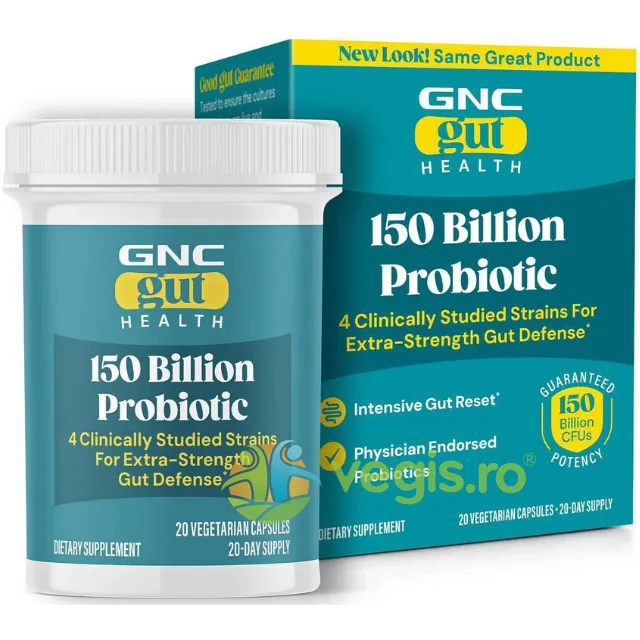 Probiotic Lab4, Formula Studiata Clinic cu 150 Miliarde UFC Culturi Vii pentru Digestie si Microbiom 20cps GNC — preț și oferte