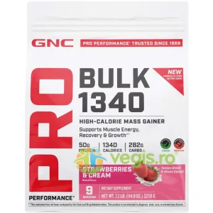 Formula Proteica pentru Crestere in Greutate cu Aroma de Capsuni, Testata Antidoping, Bulk 1340 Pro Performance 3258g