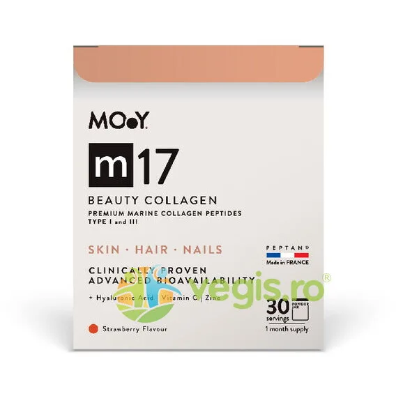 Beauty Collagen Hidrolizat 6000mg m17 cu Aroma de Capsuni 210g — preț și oferte