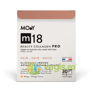 Beauty Collagen Hudrolizat Pro m18 cu Aroma de Mango si Portocale 240g